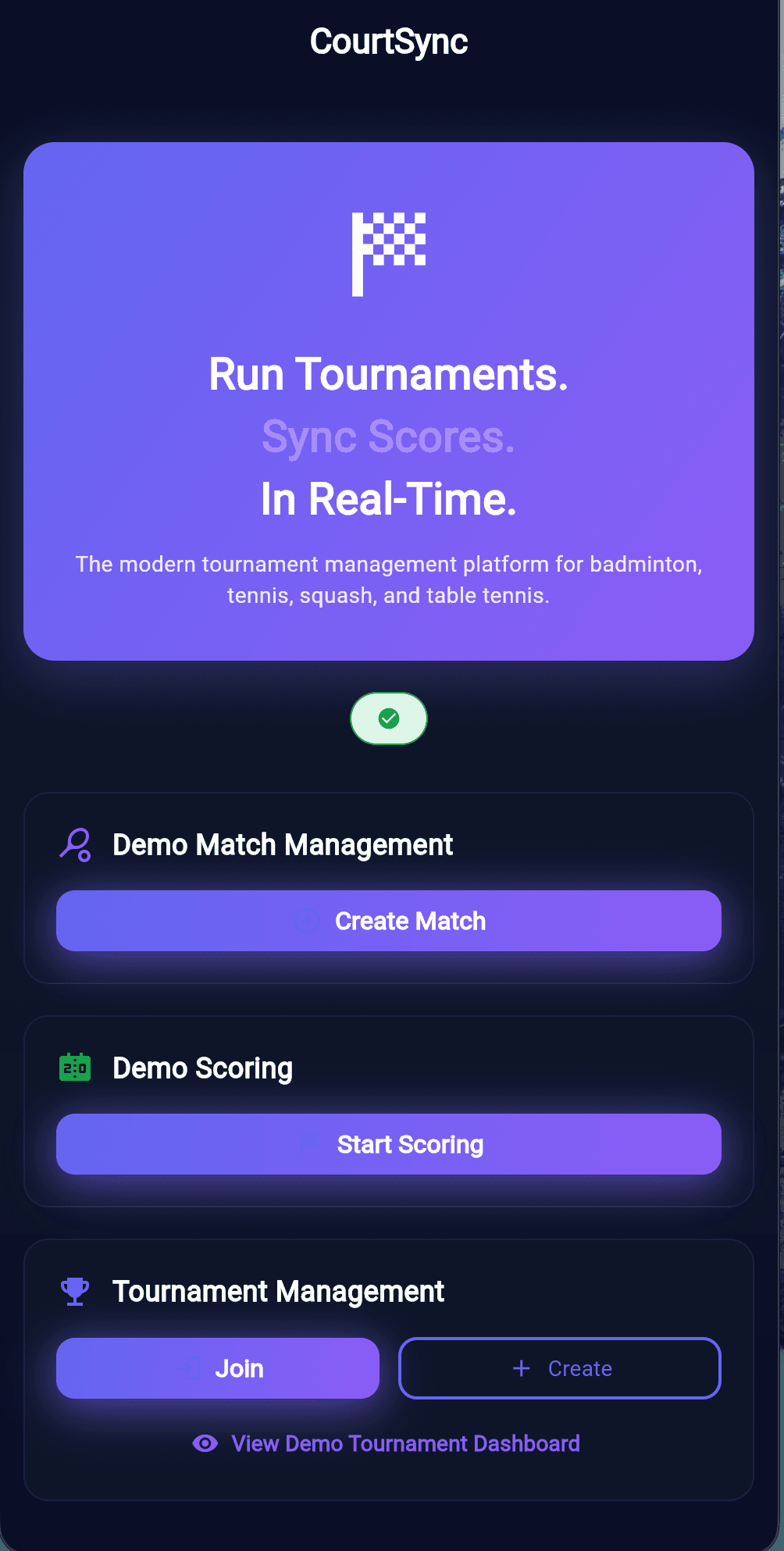 CourtSync screenshot 1